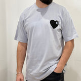 T-SHIRT CŒUR GRIS