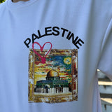 T-SHIRT PALESTINE BLANC