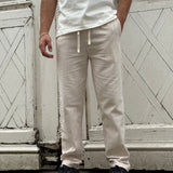 PANTALON EN LIN BEIGE
