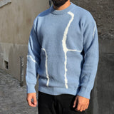 PULL ZÉBRA BLEU