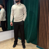 POLO MANCHE LONGUE BEIGE