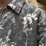 VESTE DRAKE NOIR ET BLANC À FLEUR