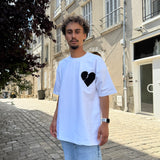 T-SHIRT CŒUR BRISÉ BLANC