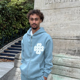 ENSEMBLE TURQUOISE TRÈFLE BLANC