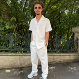 ENSEMBLE BLANC LIN