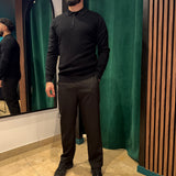 POLO MANCHE LONGUE NOIR