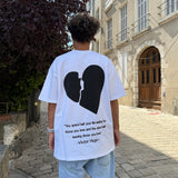 T-SHIRT CŒUR BRISÉ BLANC
