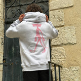 SWEAT GRIS PANTHÈRE ROSE