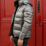 DOUDOUNE PALMER GRIS BRILLANT.