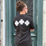 T-SHIRT 3 FLEUR NOIR