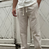 PANTALON EN LIN BEIGE