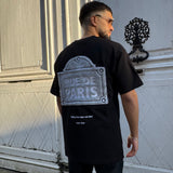 T-SHIRT RUE DE PARIS NOIR