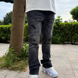 JEANS GRIS/NOIR DÉCHIRÉ FG0029
