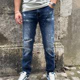 JEANS DXB BLEU/BLANC
