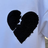 T-SHIRT CŒUR BRISÉ BLANC