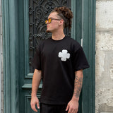 T-SHIRT 3 FLEUR NOIR