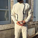 PULL ZÉBRA BLANC