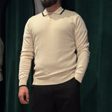 POLO MANCHE LONGUE BEIGE