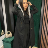 TRENCH CAPUCHE NOIR